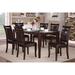 Dark Cherry Finish Simple Design 1pc Dining Table with Separate Extension Leaf, Up to 6 Person, For Kitchen Table