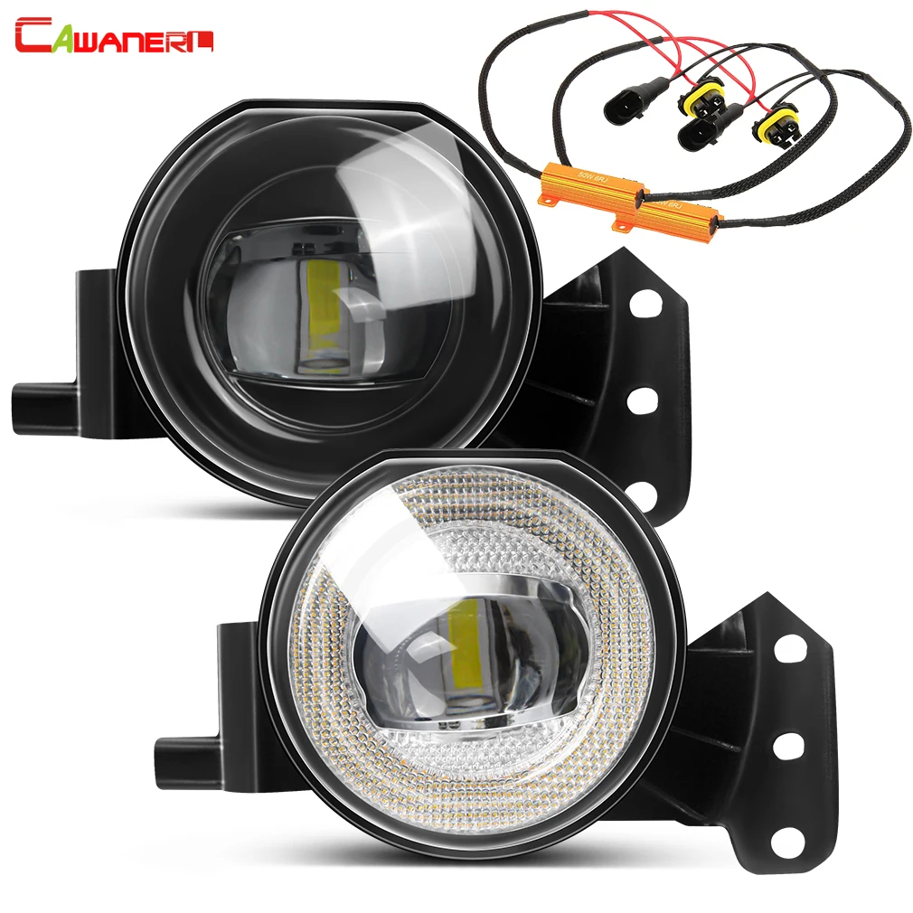 2 X Angel Eye Nebel Licht DRL Für BMW E46 E60 E63 E90 525i 530i 545i 550i 323i 325i Canbus Auto LED Nebel Tagfahrlicht 9006 Image