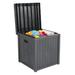 Outdoor Garden Plastic Storage Deck Box Chest Tools Cushions Toys Lockable Seat Waterproof