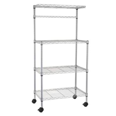 4 Layer Adjustable Kitchen Bakers Rack Shelf Microwave Oven Stand Storage Cart - 23.62" x 13.78" x 47.24"