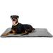 Tough Dog Crate Pad - Washable Water Resistant XL Dog Crate Beds - X-Large Dog Crate Mat 47 x29 Light Gray Velvet