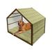 Fruits Pet House Abstract Autumn Garden Fresh Natural Food Organic Vegetarian Diet Pattern Outdoor & Indoor Portable Dog Kennel with Pillow and Cover 5 Sizes Khaki Brown by Ambesonne