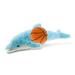 DolliBu Dolphin Stuffed Animal with Basketball Plush - Soft Huggable Dolphin Adorable Playtime Plush Toy Cute Wildlife Gift Plush Doll Animal Toy for Kids and Adults - 14 Inch