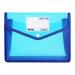 office Supplies And Stationery Waterproof File Folder Expanding File Wallet Document Folder with Snap Button Stationery Set Plastic Blue