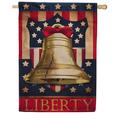 America Forever Liberty Bell House Flag - 4th of July Memorial Day American Independence Day Patriotic House Flag - Seasonal Yard Outdoor Decorative Double Sided Flag - 28 x 40 inch