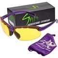 Spits Eyewear Top Or Bottom Bifocal Safety Glasses (Frame Color: Purple Magnifier: 3.00 Bottom Yellow)