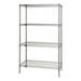 Quantum Storage Chrome 4 Shelf Wire Starter Kit - 24 x 42 x 86 in. - Heavy Duty Storage Solution