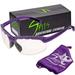 Spits Eyewear Top Or Bottom Bifocal Safety Glasses (Frame Color: Purple Magnifier: 3.00 Bottom Clear)