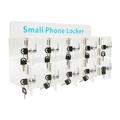 10 Slots Clear Cell Phone Locker Box Classroom Office Cell Phone Locker Wall Mounted Cellphones Storage Cabinet Acrylic Smart Phones Storage Box with Locks