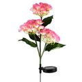 Ktcina Solar Hydrangea Stake Light Waterproof Solar Stake Lights 600mAh LED Solar Powered Flower In-Ground Light with 3 Heads Landscape Decorative Light Realistic Outdoor Light for Patio