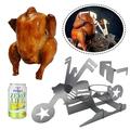 SNNROO Beer Can Chicken Stand for Grill Motorcycle BBQ Portable Chicken Holder Stainless Steel Beer Chicken Roaster Chicken Stand for Grill