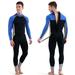 3mm Neoprene Wetsuit for Men Back Zip Full Body Diving Suit for Snorkeling Surfing Diving Swimming