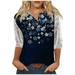 Womens Dressy Tops Chiffon Cotton Linen Womens Fashion Tops Button Up Henley Women Athletic Compression Shirt Casual BIZIZA 3/4 Sleeve Plus Size Blouses Graphic Lace V Neck Tshirts