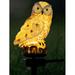 White Owl Outdoor Solar Lights Garden Decorative Resin Animal Sculpture for Lawn-Yard-Patio-Pathway Multi-Purpose Figurine Lights & Garden Decor