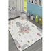 LaModaHome Area Rug Non-Slip - Grey Mouse Soft Machine Washable Bedroom Rugs Indoor Outdoor Bathroom Mat Kids Child Stain Resistant Living Room Kitchen Carpet 3.3 x 5 ft