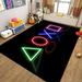 Gamer Controller Area Rug Non Slip Colorful Gaming Rugs Printed Gamepad Play Carpet For Gamer Boys Teen Bedroom Living Room Playroom Decor 3 x 4