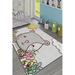 LaModaHome Area Rug Non-Slip - Grey Cat Soft Machine Washable Bedroom Rugs Indoor Outdoor Bathroom Mat Kids Child Stain Resistant Living Room Kitchen Carpet 3.3 x 5 ft (17A)