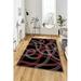 LaModaHome Area Rug Non-Slip - Blue Spiral Soft Machine Washable Bedroom Rugs Indoor Outdoor Bathroom Mat Kids Child Stain Resistant Living Room Kitchen Carpet 4 x 5.9 ft