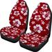 Suhoaziia 2 Pack Car Seat Cover Set Automative Accessiores Stretchy Front Seat Covers High Back for Car Vehicle SUV Waterproof Red Plum Blossom Saddle Blanket Seat Covers All Weather