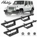 HAWKLEY Wrangler Running Boards 4 Door Compatible with 2007-2018 Wrangler JK JKU Unlimited 4 Doors Side Steps Dual-Stage Textured Black Powder | Nerf Bars | Running Boards