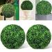 2Pcs Artificial Boxwood Balls Decorative Faux Boxwood Balls Round Artificial Plant Topiary Ball for Backyard Balcony Garden Wedding Party Home Office