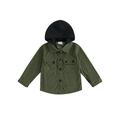 Sunisery Toddler Baby Boy Corduroy Hood Coat Contrast Color Long Sleeve Button Closure Fall Winter Warm Jacket Outwear