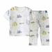 Efsteb Boys Suit Sets Cute Kids Toddler Infant Baby Boys Girls Clothes Set Round Neck Casual Short Sleeve Loungewear Thin Air-conditioned Home Clothing Two Piece Set and Gray 2-3 Years