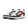 Sneaker PUMA "Rebound V6 Low Sneakers Erwachsene", Gr. 41, weiß for all time rot schwarz transparent, Obermaterial: Textil, Synthetik; Futter: Textil; Laufsohle: Gummi, Schuhe