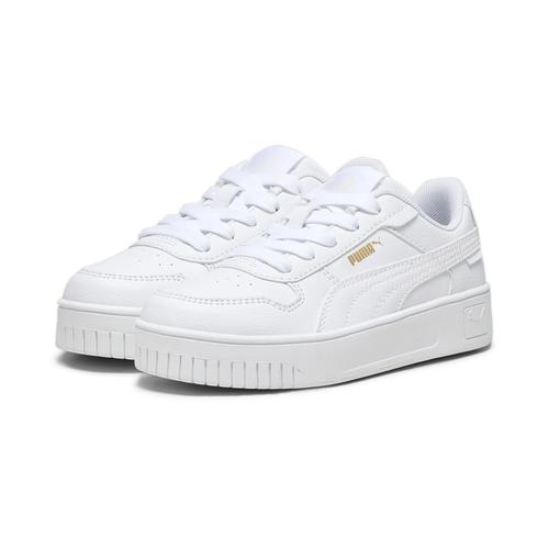 „Sneaker PUMA „“Carina Street Sneakers““ Gr. 34.5, weiß (white gold) Kinder Schuhe Sneaker“