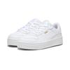 Sneaker PUMA "Carina Street Sneakers Mädchen", Kinder, Gr. 34, weiß (weiß gold), Obermaterial: Synthetik; Futter: Textil; Innensohle: Textil; Laufsohle: Gummi, Schuhe