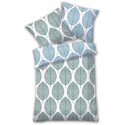 Bettwäsche DYCKHOFF "Lina", grün (jade), B/L: 135cm x 200cm, , Frottee, B/L: 80cm x 80cm, Frottee, Obermaterial: 75% Baumwolle, 25% Polyester, Bettwäsche, aus Weichfrottier Image