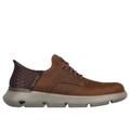 Skechers Men's Slip-ins: Garza - Gervin Slip-On Shoes | Size 8.5 Wide | Brown | Leather/Synthetic