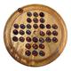 30cm Diameter WOODEN SOLITAIRE BOARD GAME with FUNFAIR GLASS MARBLES | classic wooden solitaire game | strategy board game | family board game | games for one | board games