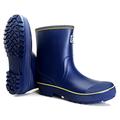 Foinledr Men's Wellington Boots, Half Height Rain Boots, Lined Rubber Boots, Men's Waterproof Rain Boots, Garden Boots, Breathable Wellington Boots, Waterproof Fishing Boots, Blue Yellow No