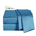 ELINEN Bed Sheet Set Full Size 4 Pieces, 600 Thread Count 100% Supima Cotton Sheets, Soft & Silk Sateen Weave, Fits Mattress Up to 18'',Deep Pocket, Breathable & Fade Resistant (Peacock Blue, Full)