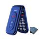 Guwet Big Button Mobile Phone for Elderly | Senior Flip Phones With Two 1400mAh Big Battery | SOS Function | Torch Side Buttons | Dual SIM | FM Radio | 2G | Blue