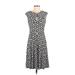 Wisp Casual Dress - A-Line: Black Print Dresses - Women's Size 4