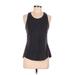 Athleta Active Tank Top: Gray Color Block Activewear - Women's Size Small