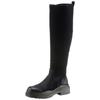 Overkneestiefel DOCKERS BY GERLI, Damen, Gr. 40, Normalschaft, schwarz, Nubuklederimitat, modisch, Schuhe