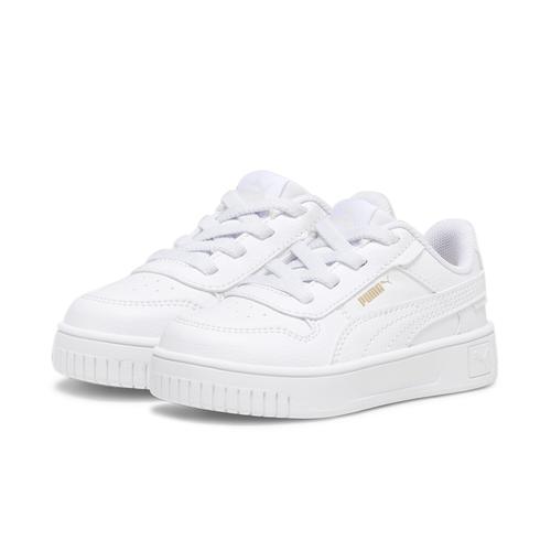 „Sneaker PUMA „“Carina Street Sneakers Mädchen““ Gr. 24, weiß (white gold) Kinder Schuhe Sneaker“