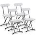 Inbox Zero Plastic/Resin Stackable Folding Chair Folding Chair Set Plastic/Resin in White | 31 H x 16 W x 19.5 D in | Wayfair