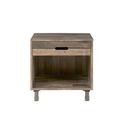 Loon Peak® Garbo nightstand, night stand, wood nightstand Wood/Metal in Gray/Brown | 24 H x 24 W x 18 D in | Wayfair