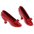 1 paar 1:12 Puppenhaus Miniatur Zubehör Rot Schuhe mit hohen absätzen Prinzessin Schuh Puppen