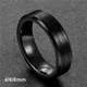 Somen Ringe Männer Schwarz Keramik Ring Gebürstet 8mm/6mm/4mm Liebhaber Hochzeit Band Engagement