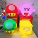 Super Marios Bros Nachtlicht USB Aufladen Pilz Fragezeichen Ziegel LED Lampen Vokal Kinderspiel zeug