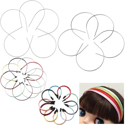5pcs neue Mini süße Puppe Stirnband Puppe Haar Dekoration Materialien Puppe Kopfband Teile DIY Puppe
