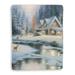 Thomas Kinkade Deer Creek Cottage Sherpa Throw Blanket By Laural Home