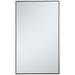 36-in W x 60-in H Metal Frame Rectangle Wall Mirror in Black