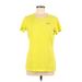 Under Armour Active T-Shirt: Yellow Solid Activewear - Women's Size Medium