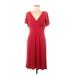 Calvin Klein Casual Dress - Wrap: Red Dresses - Women's Size 6